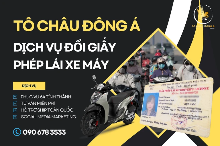 Đổi giấy phép lái xe máy tại Long An