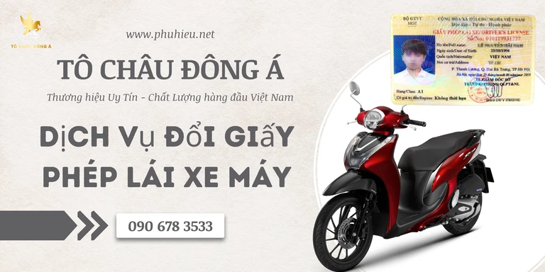 Dịch vụ đổi giấy phép lái xe máy