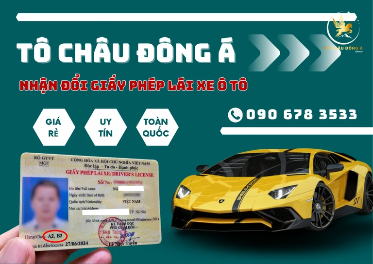 dịch vụ đổi bằng lái xe ô tô nhanh tại hà nội 