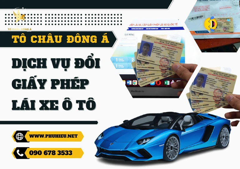 dịch vụ đổi bằng lái xe ô tô nhanh tại hà nội