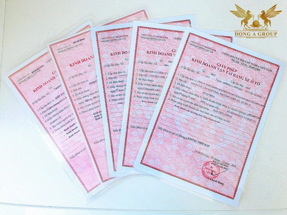 giay phep kinh doanh vạn tai bang xe o to 