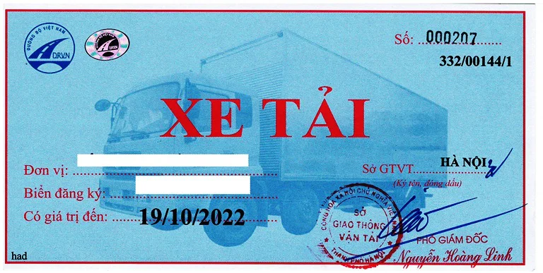 dịch vụ làm phù hiệu xe tải tại tiền giang