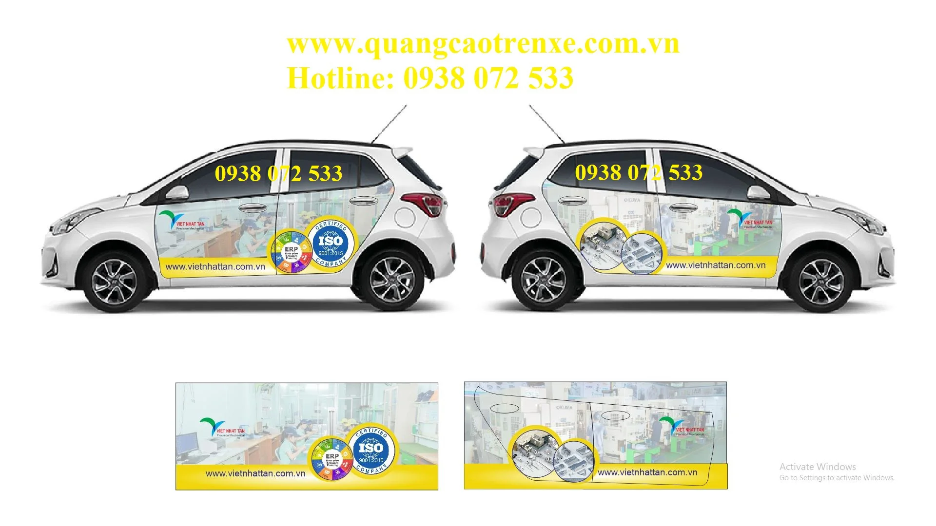 Thiết kế và thi công quảng cáo trên xe ô tô 