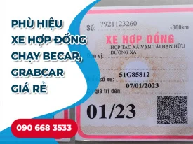 ĐĂNG KÝ HTX CẤP PHÙ HIỆU XE HỢP ĐỒNG CHẠY BECAR, GRABCAR GIÁ RẺ NHẤT 